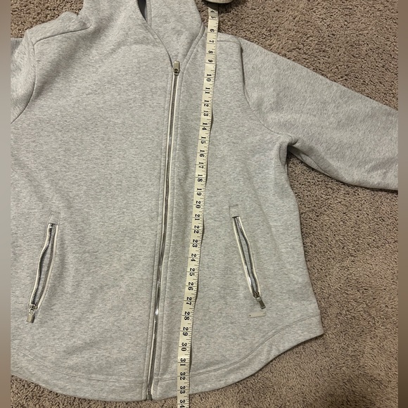 Athleta Light Gray Fleece Jacket - Picture 8 of 8